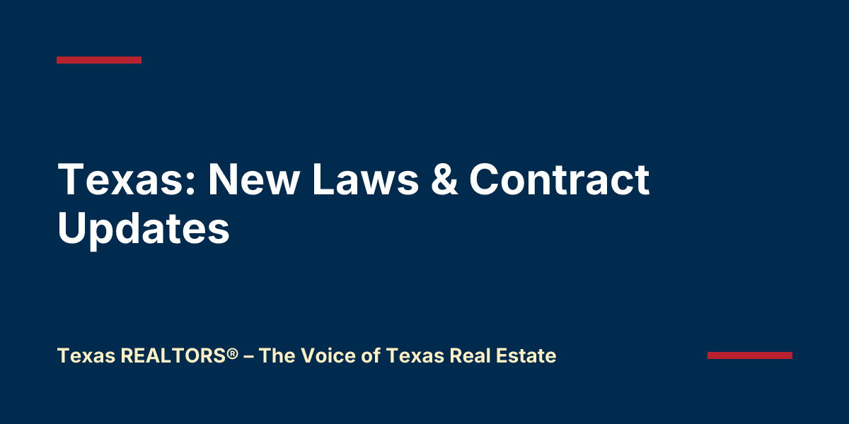 Pvt Contract.pdf Texas: New Laws & Contract Updates | Texas REALTORS® – The Voice of ...