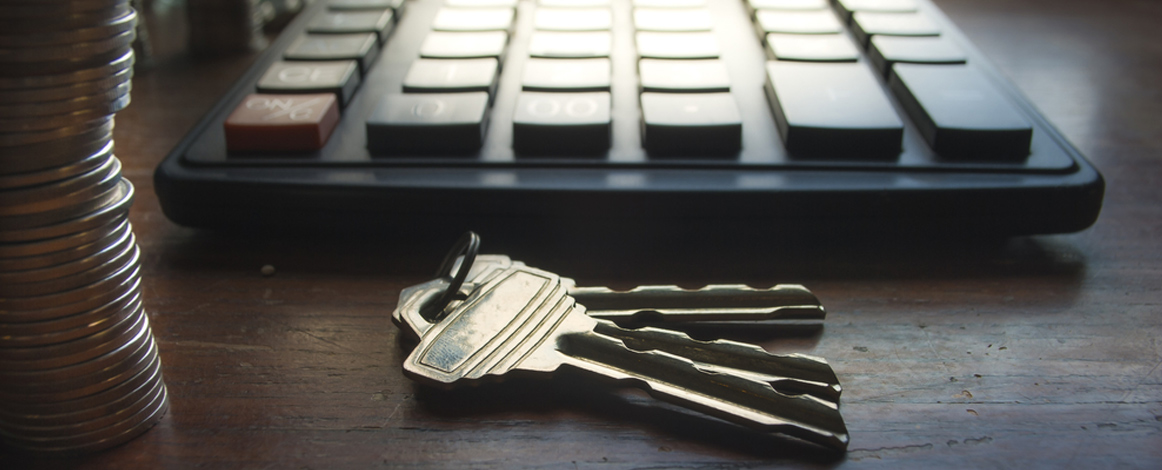 Keys in front of keyboard