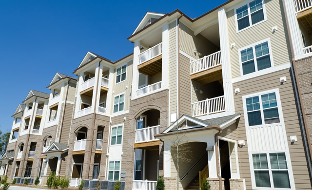 apartment complex exterior